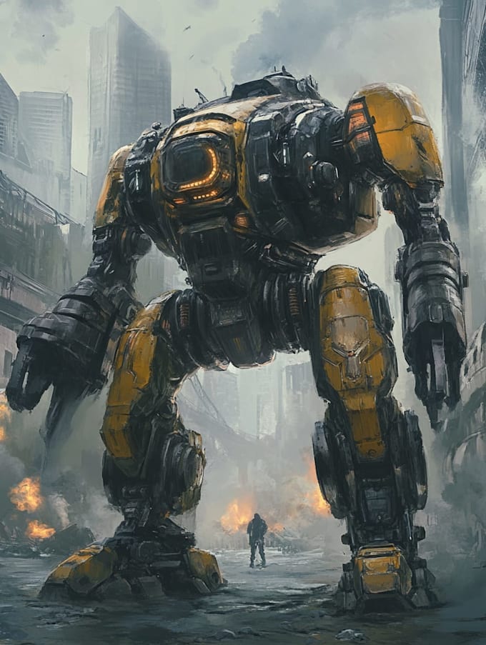create armored sci fi mecha designs