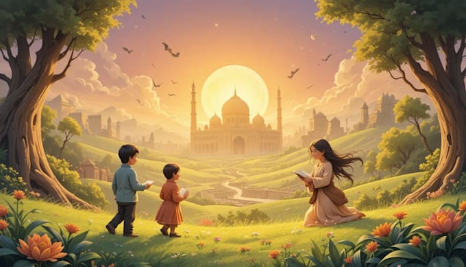 illustrate an islamic children book