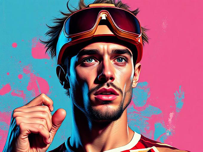 draw wpap pop art sport potrait