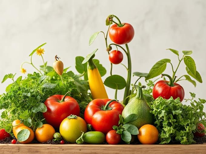 draw realistic plants, vegetables, fruits