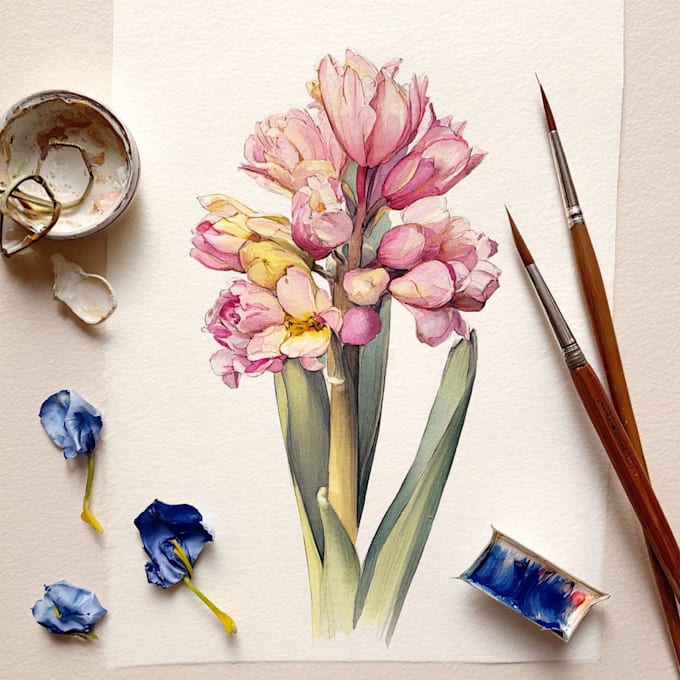 draw realistic botanical illustration