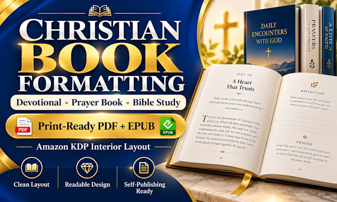 christian book formatting devotional kdp, christian devotional book formatting