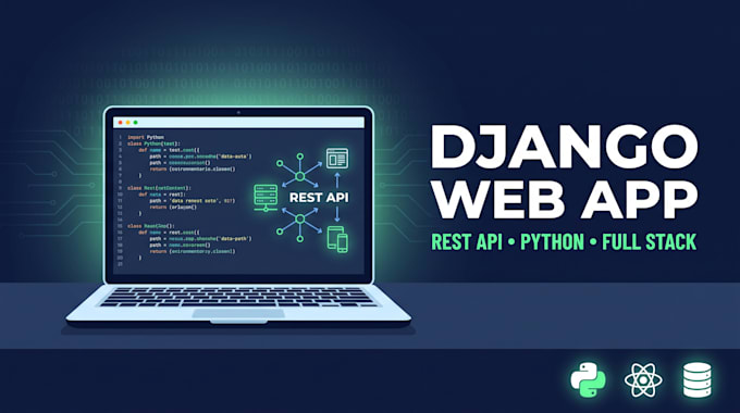 develop django python web app with rest api as full stack developer