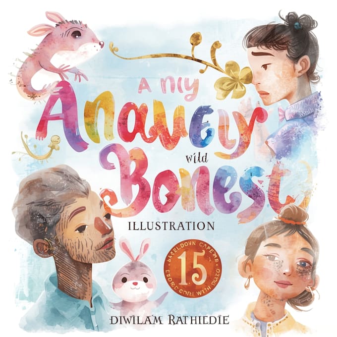 do hand drawn watercolor illustrations and children