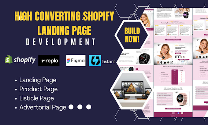 build or clone a shopify landing page with replo or instant