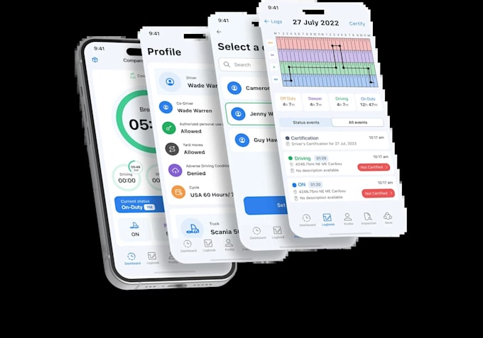 develop eld app, vehicle tracking app, fleet management app, car logging app