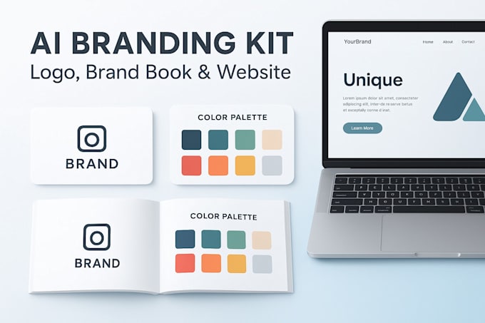 build your brand identity with logo and website