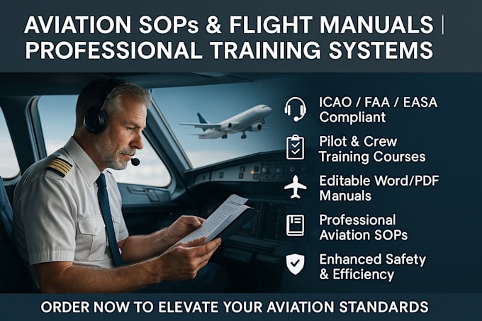 Create aviation sops flight manuals pilot training course aircraft ...