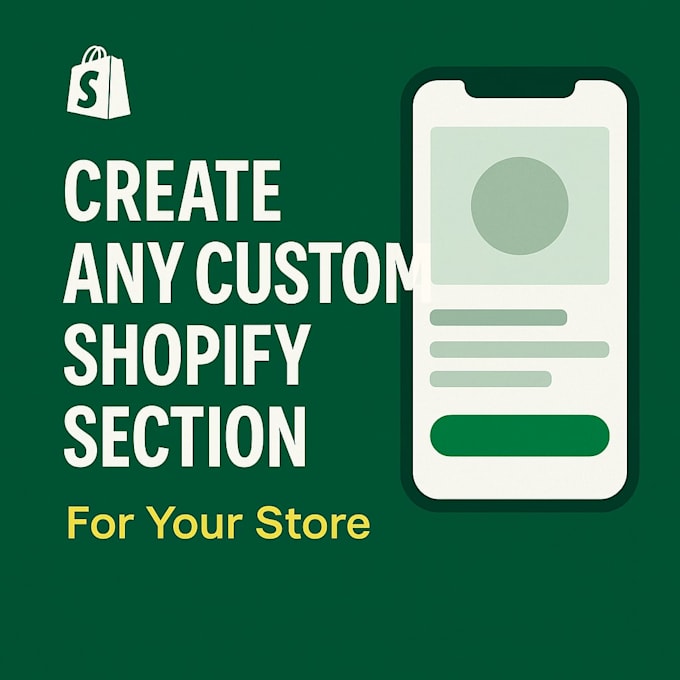 create any custom shopify section for your store