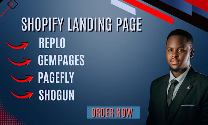 design or clone shopify landing page with gempages, pagefly, replo, shogun