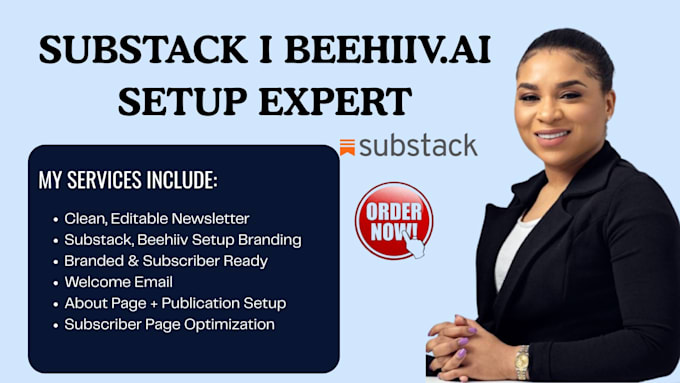 Setup substack account, create substack editable newsletter do substack ...