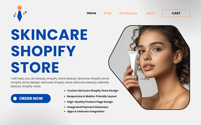 skincare beauty website design skincare shopify store beauty shopify store