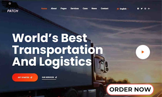 design professional dispatch driver website freight broker cargo website