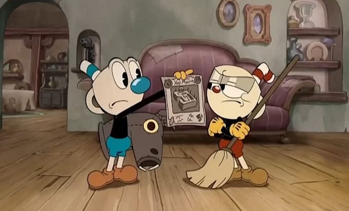 do 2d rubber hose animation, 2d cuphead animation, 2d vintage cartoon