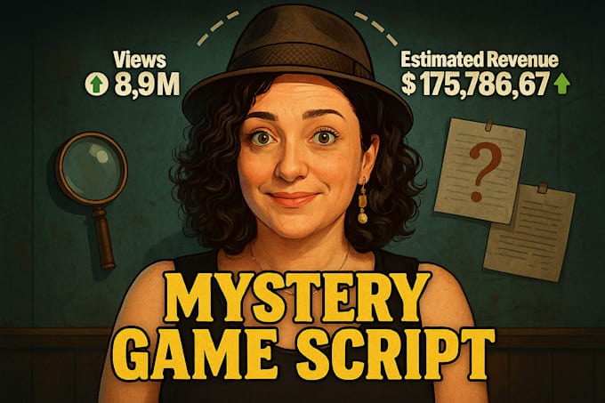 design engaging detective crime thriller or mystery murder game scripts