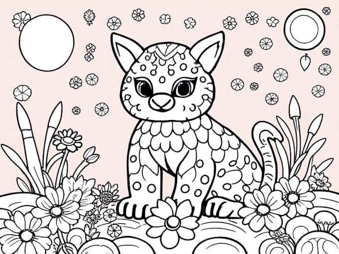 create a custom digital coloring book for kids or adults