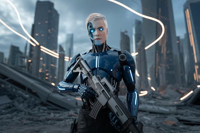 create fantasy, sci fi, character with hyperrealistic style
