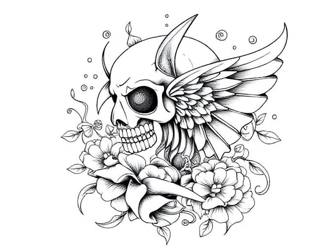 design your tattoo line art