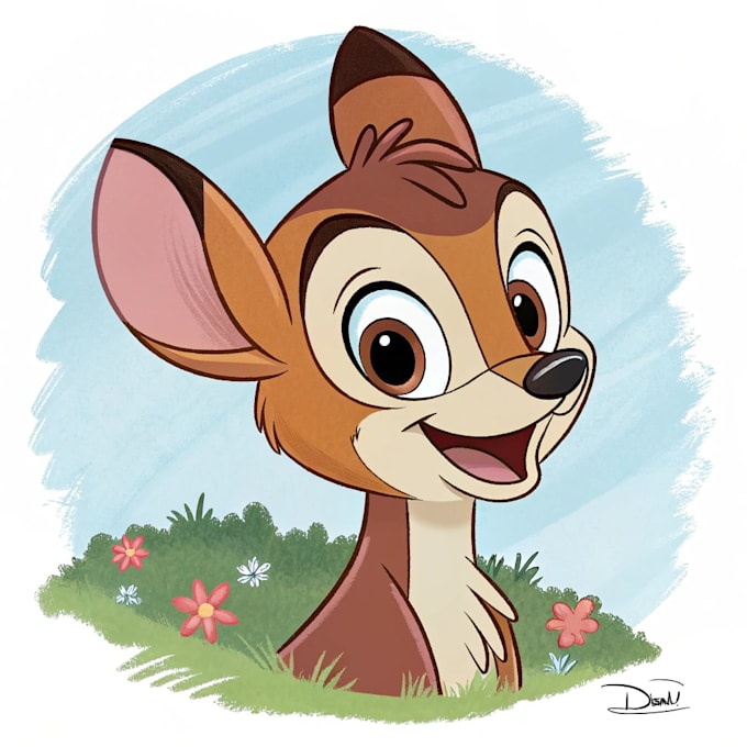 draw disney cartoon portrait