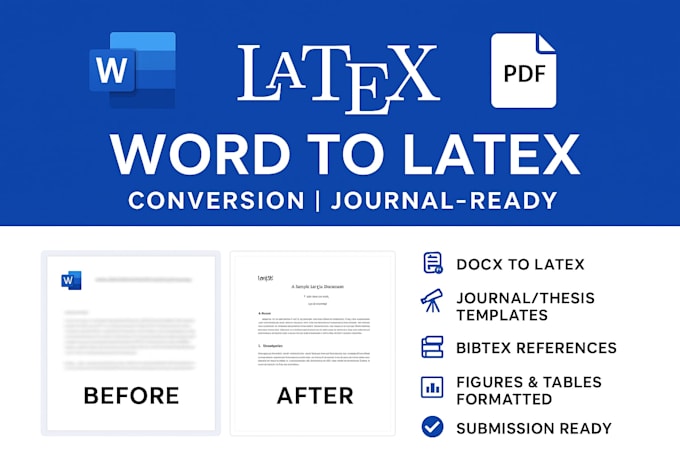 convert word and PDF documents to latex format