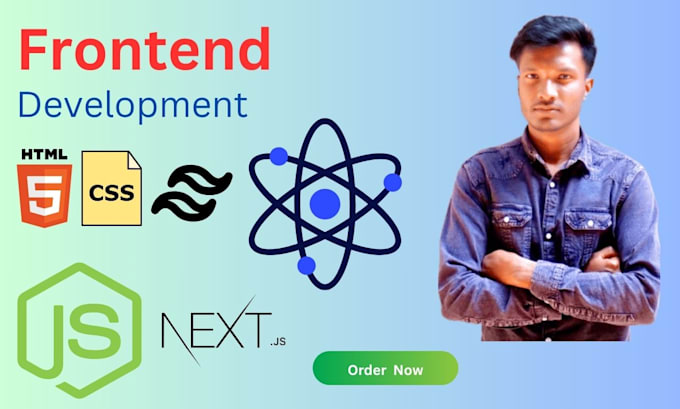 create a professional frontend using react, tailwind CSS, next js