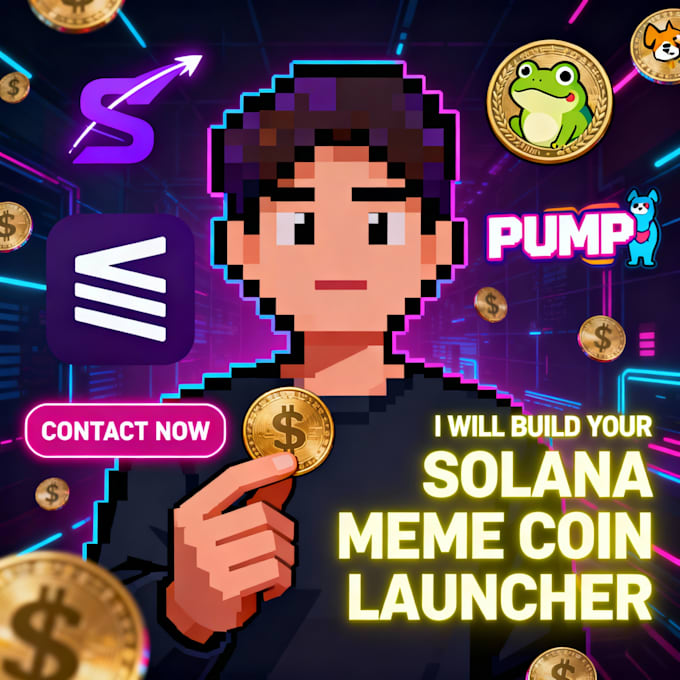 develop pump fun meme coin launcher on solana blockchain web
