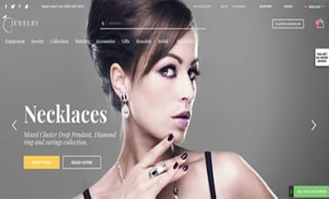 design jewelry website, fashion website on wordpress