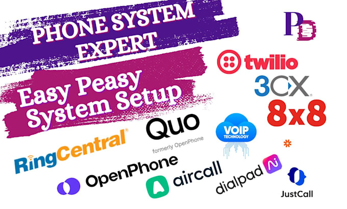 setup 3cx ringcentral quo vicidial openphone twilio  zoom call voip sip ivr a2p