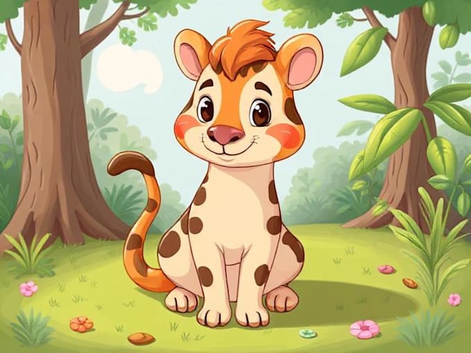 create animals cartoon illustration