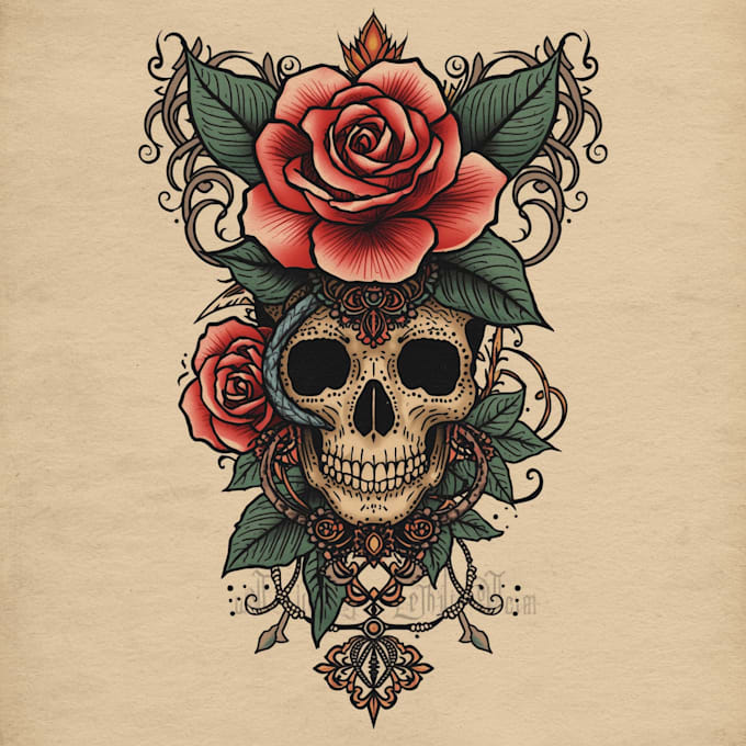 create unique custom tattoo design, body art, tattoo sleeve