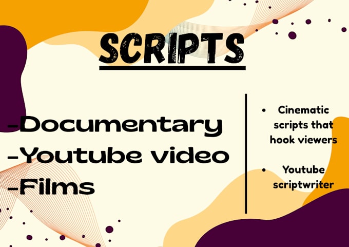 write engaging scripts for your films and documentaries