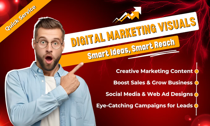 design creative digital marketing visuals and ad campaigns