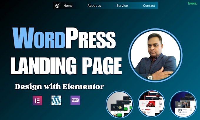 design a wordpress landing page using elementor