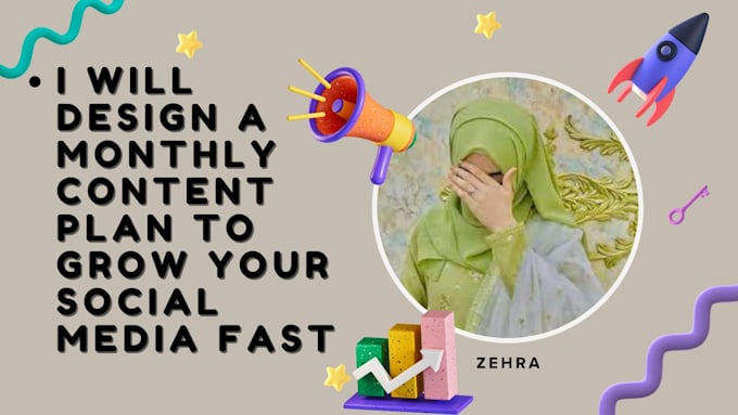 design a monthly content plan to grow your social media fast