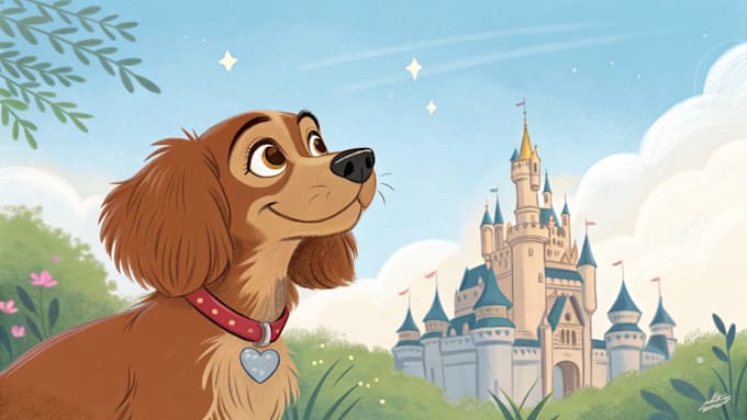 design a custom disney pet portrait