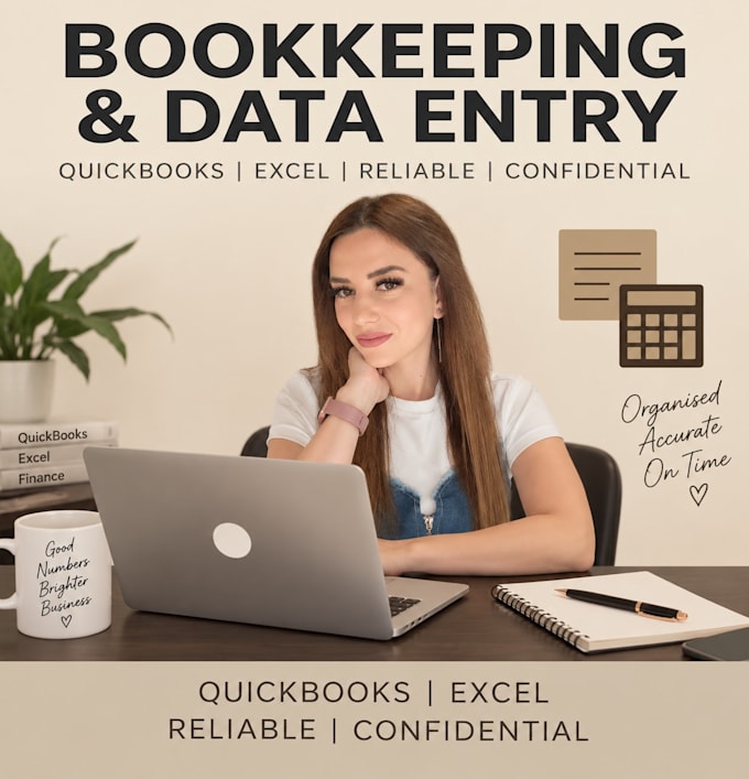 do bookkeeping and invoice data entry in excel or quickbooks