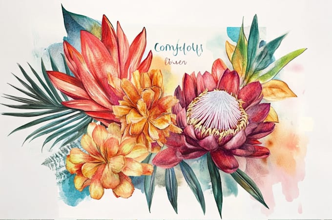 create a botanical watercolor illustration