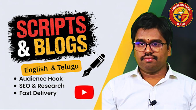 write engaging content for youtube videos or blogs
