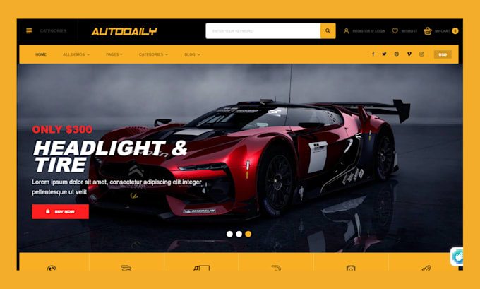 build auto part shopify store auto part website automotive website automobile