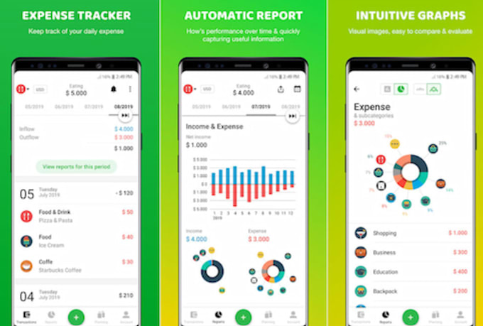 develop budget tracker app, personal finance app, fintech app, expenses app