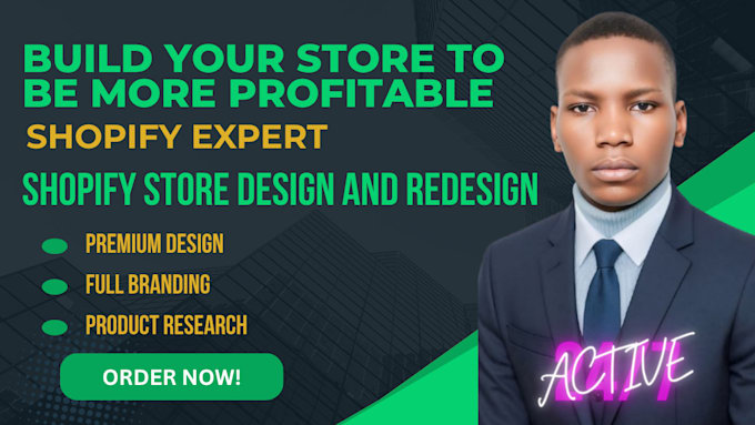 design or redesign a high converting shopify store for more sales