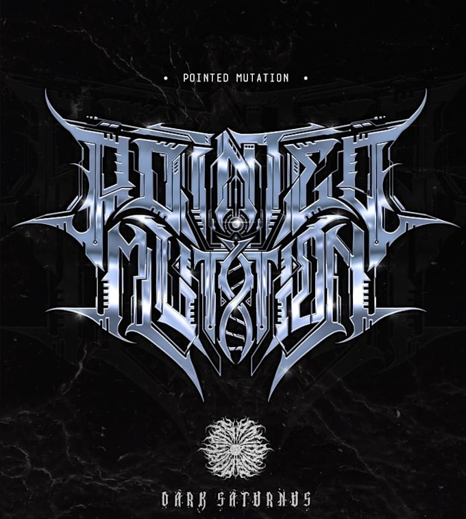 design a brutal and technical metal logo
