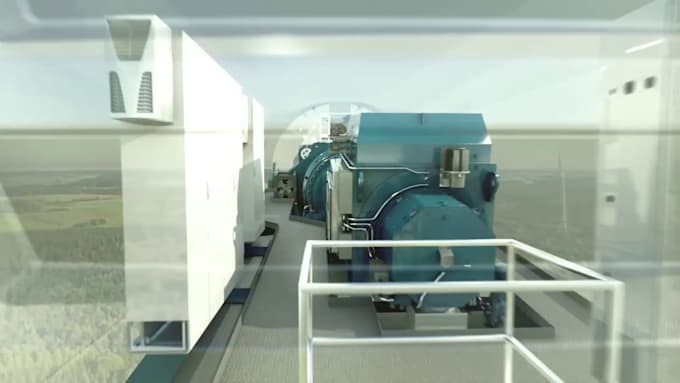 create 3d industrial renewable energy animations for solar and wind turbines