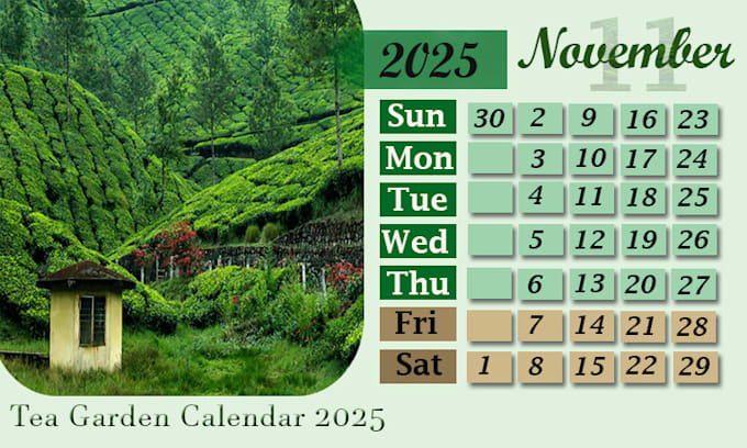 design a professional desk calendar with elegant themes