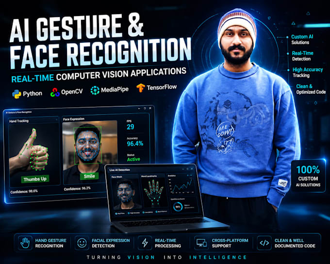develop ai based hand and face gesture recognition systems