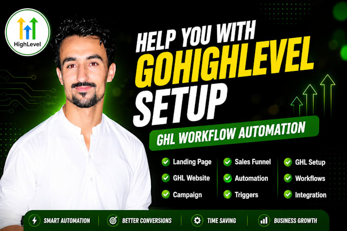 help you with gohighlevel setup, ghl workflow automation