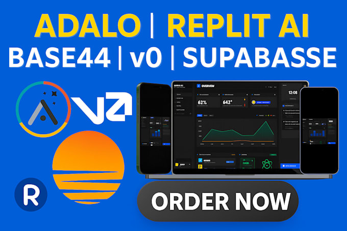 be your no code supabase v0 base44 adalo app or replit ai expert