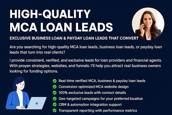 generate mca loan leads, business loan leads, and payday loan leads with a high