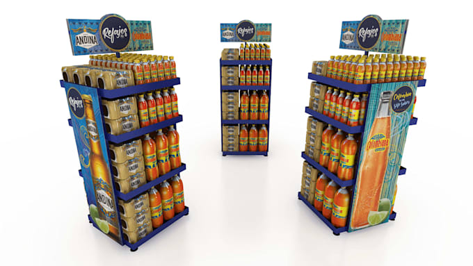 Weyth Posm Display Design 3d posm, display stand, gondola, produto posm
