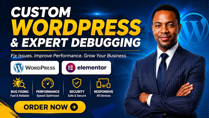 design wordpress portfolio wordpress debugg or fix jquery PHP HTML CSS issues